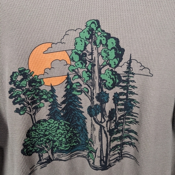 Old Navy Waffle Knit T-shirt Mens Medium Brown - Picture 3 of 9